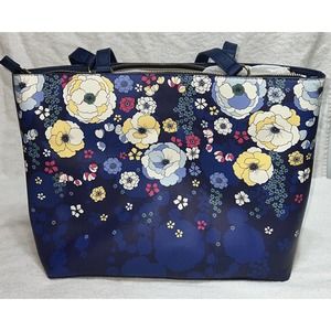 Talbots Women’s Handbag Falling Blossoms Tote India Ink Multi Purse NEW
